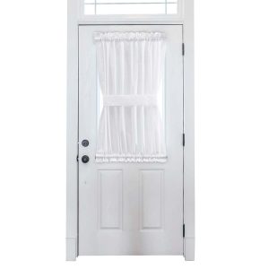 Ellis Stacey 1.5 Rod Pocket High Quality Fabric Solid Color Door Panel White