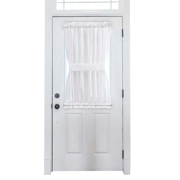 Ellis Stacey 1.5 Rod Pocket High Quality Fabric Solid Color Door Panel White - 图片 5