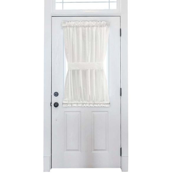 Ellis Stacey 1.5 Rod Pocket High Quality Fabric Solid Color Door Panel Ice Cream - 图片 5