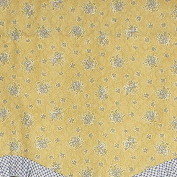 RLF Home Freida Ruffled Provance 100% Cotton with Fully Lined 3 Rod Pocket Valnance for Windows 50 x 15 Cornflower - 图片 4