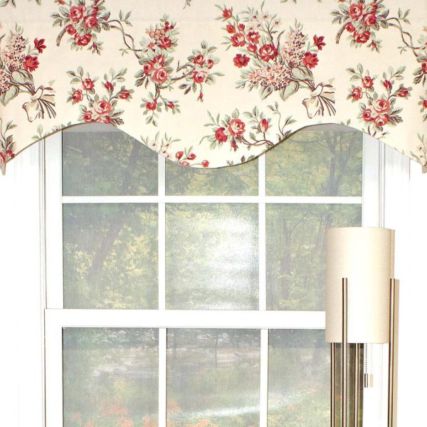 RLF Home Dewillow Cornice 100% Cotton with Fully Lined 3 Rod Pocket Valnance for Windows 50 x 17 Natural - 图片 5