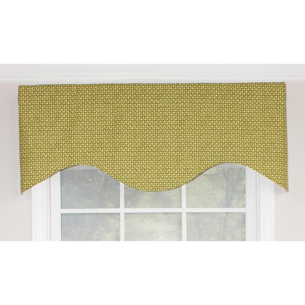 RLF Home Cabana Cornice 100% Cotton with Fully Lined 3 Rod Pocket Valnance for Windows 50 x 17 Sage - 图片 2