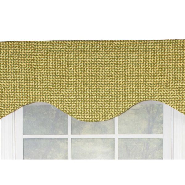 RLF Home Cabana Cornice 100% Cotton with Fully Lined 3 Rod Pocket Valnance for Windows 50 x 17 Sage - 图片 5