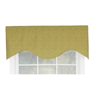 RLF Home Cabana Cornice 100% Cotton with Fully Lined 3 Rod Pocket Valnance for Windows 50 x 17 Sage