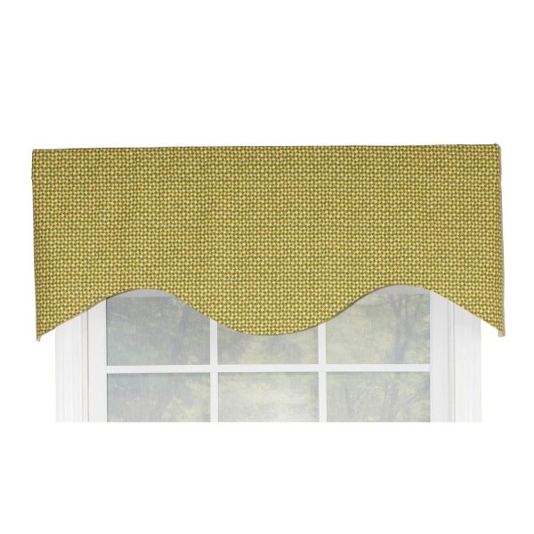 RLF Home Cabana Cornice 100% Cotton with Fully Lined 3 Rod Pocket Valnance for Windows 50 x 17 Sage
