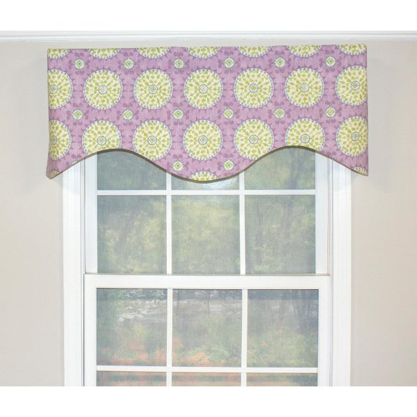 RLF Home Canne Cornice 100% Cotton with Fully Lined 3 Rod Pocket Valnance for Windows 50 x 17 Heather - 图片 2