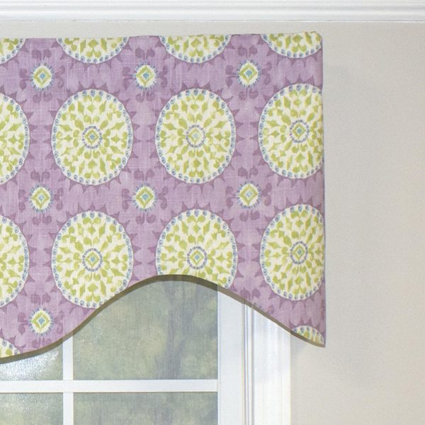 RLF Home Canne Cornice 100% Cotton with Fully Lined 3 Rod Pocket Valnance for Windows 50 x 17 Heather - 图片 3