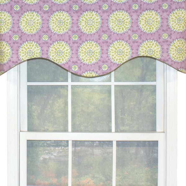 RLF Home Canne Cornice 100% Cotton with Fully Lined 3 Rod Pocket Valnance for Windows 50 x 17 Heather - 图片 5