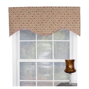 RLF Home Petite Corded Cornice 100% Cotton with Fully Lined 3 Rod Pocket Valnance for Windows 50 x 17 Harvest