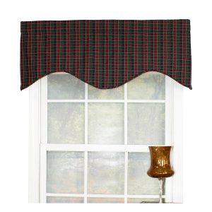 RLF Home Tammy Corded Cornice 100% Cotton with Fully Lined 3 Rod Pocket Valnance for Windows 50 x 17 Grape