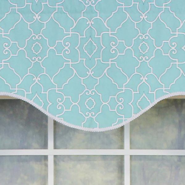 RLF Home Haven Trimmed Cornice 100% Cotton with Fully Lined 3 Rod Pocket Valnance for Windows 50 x 17 - 图片 6