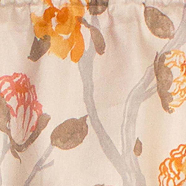 RLF Home Yoshino Tailored Window Treatment Valance 3 Rod Pocket 50 x 14 Kumquat - 图片 3