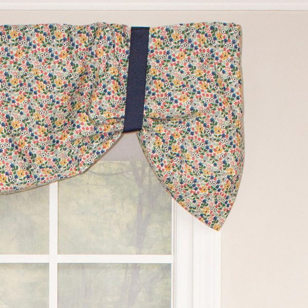 RLF Home Petite Suspender 100% Cotton with Fully Lined 3 Rod Pocket Valnance for Windows 50 x 17 Multi - 图片 3