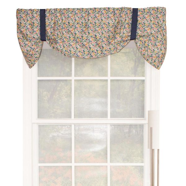 RLF Home Petite Suspender 100% Cotton with Fully Lined 3 Rod Pocket Valnance for Windows 50 x 17 Multi - 图片 5