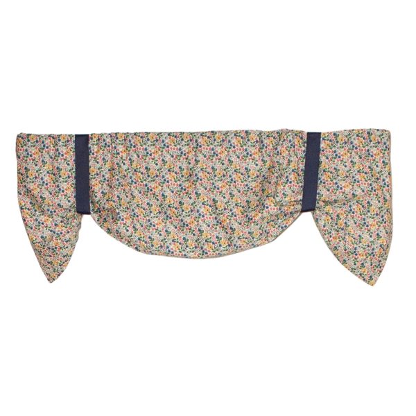 RLF Home Petite Suspender 100% Cotton with Fully Lined 3 Rod Pocket Valnance for Windows 50 x 17 Multi