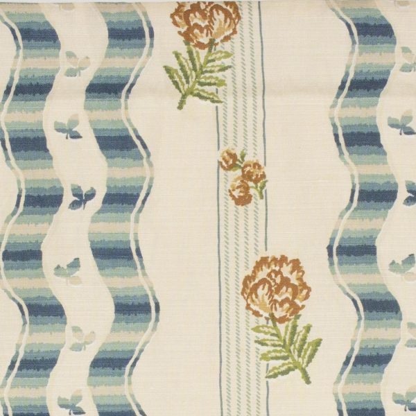 RLF Home Dauphine Provance 100% Cotton with Fully Lined 3 Rod Pocket Valnance for Windows 50 x 15 Teal - 图片 4