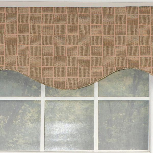 RLF Home Tobago Corded Cornice 100% Cotton with Fully Lined 3 Rod Pocket Valnance for Windows 50 x 17 Seashell - 图片 5