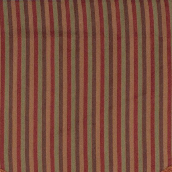 RLF Home Olivia Stripe Trimmed Cornice 100% Cotton with Fully Lined 3 Rod Pocket Valnance for Windows 50 x 17 Multi - 图片 4