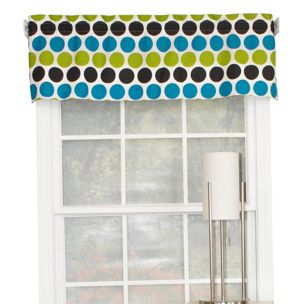 RLF Home Fanci Tailored 100% Cotton with Fully Lined 3 Rod Pocket Valnance for Windows 50 x 14 Multi
