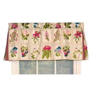 RLF Home Realistic Study Pleated  100% Cotton with Fully Lined 3 Rod Pocket Valnance for Windows 42 x 18