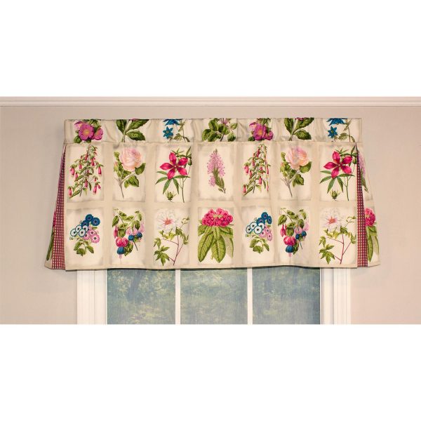RLF Home Realistic Study Pleated  100% Cotton with Fully Lined 3 Rod Pocket Valnance for Windows 42 x 18 - 图片 2