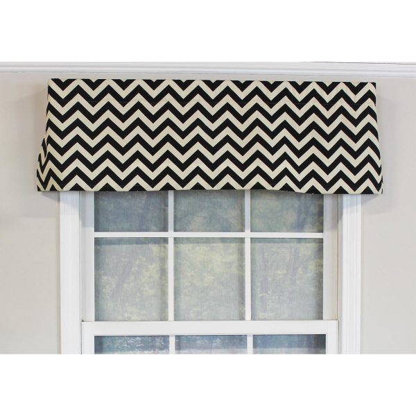 RLF Home Zig-Zag Tailored 100% Cotton with Fully Lined 3 Rod Pocket Valnance for Windows 50 x 14 - 图片 8