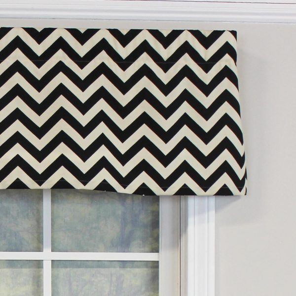 RLF Home Zig-Zag Tailored 100% Cotton with Fully Lined 3 Rod Pocket Valnance for Windows 50 x 14 - 图片 10