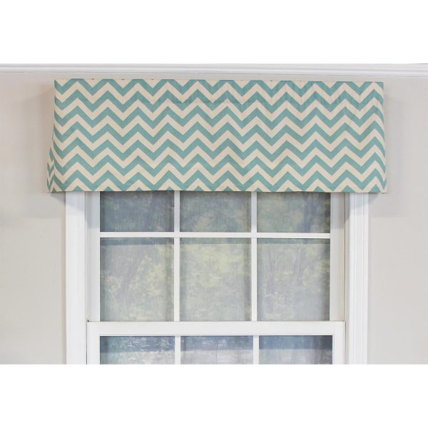 RLF Home Zig-Zag Tailored 100% Cotton with Fully Lined 3 Rod Pocket Valnance for Windows 50 x 14 - 图片 9