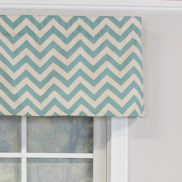 RLF Home Zig-Zag Tailored 100% Cotton with Fully Lined 3 Rod Pocket Valnance for Windows 50 x 14 - 图片 11