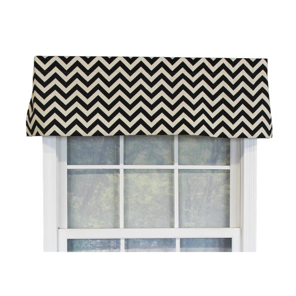 RLF Home Zig-Zag Tailored 100% Cotton with Fully Lined 3 Rod Pocket Valnance for Windows 50 x 14 - 图片 6