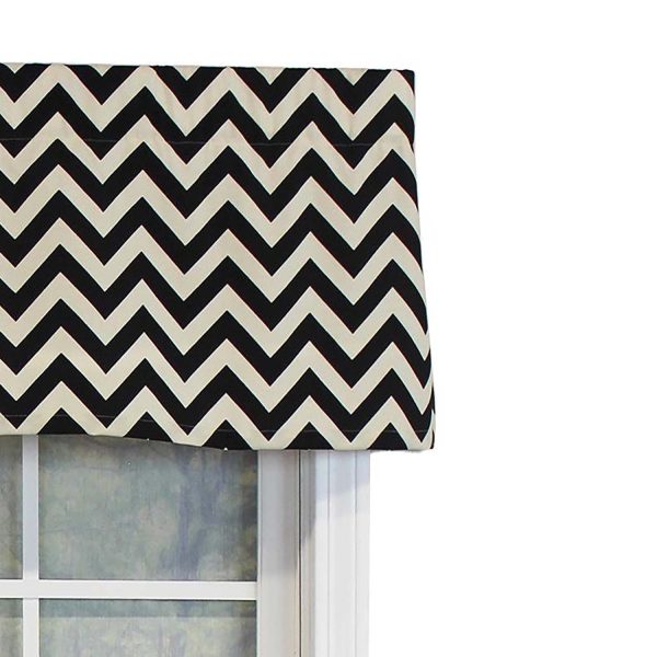 RLF Home Zig-Zag Tailored 100% Cotton with Fully Lined 3 Rod Pocket Valnance for Windows 50 x 14 - 图片 14