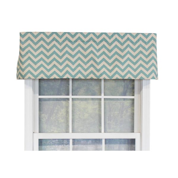 RLF Home Zig-Zag Tailored 100% Cotton with Fully Lined 3 Rod Pocket Valnance for Windows 50 x 14 - 图片 7