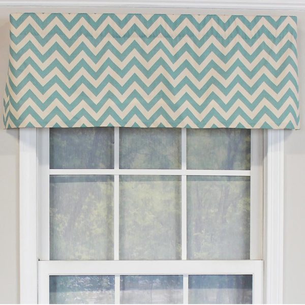 RLF Home Zig-Zag Tailored 100% Cotton with Fully Lined 3 Rod Pocket Valnance for Windows 50 x 14 - 图片 15