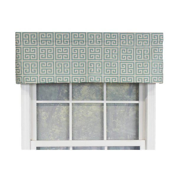 RLF Home Towers Tailored 100% Cotton with Fully Lined 3 Rod Pocket Valnance for Windows 50 x 14 Turquoise