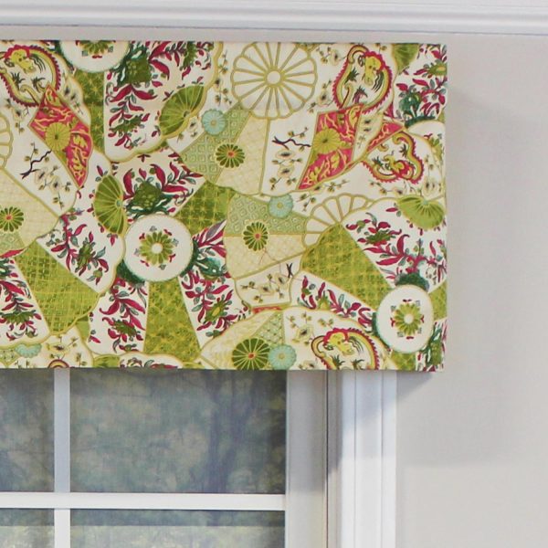RLF Home Selene Tailored 100% Cotton with Fully Lined 3 Rod Pocket Valnance for Windows 50 x 14 Multi - 图片 3