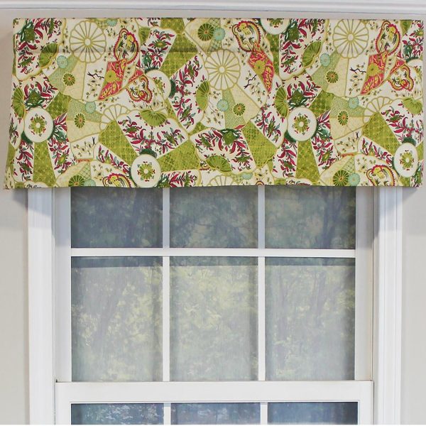 RLF Home Selene Tailored 100% Cotton with Fully Lined 3 Rod Pocket Valnance for Windows 50 x 14 Multi - 图片 5