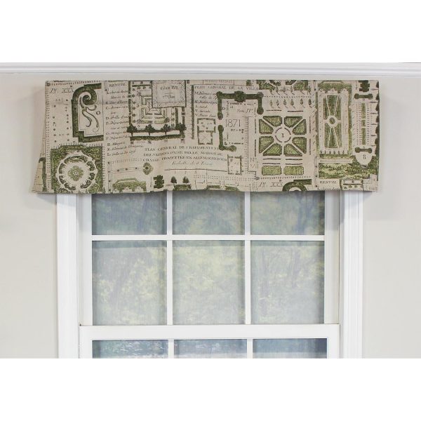 RLF Home Le Jardin Tailored 100% Cotton with Fully Lined 3 Rod Pocket Valnance for Windows 50 x 14 - 图片 2