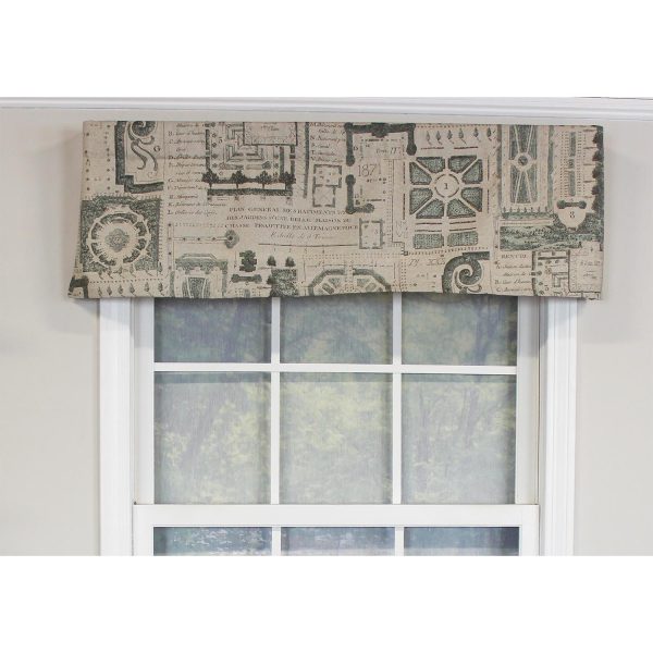 RLF Home Le Jardin Tailored 100% Cotton with Fully Lined 3 Rod Pocket Valnance for Windows 50 x 14 - 图片 7