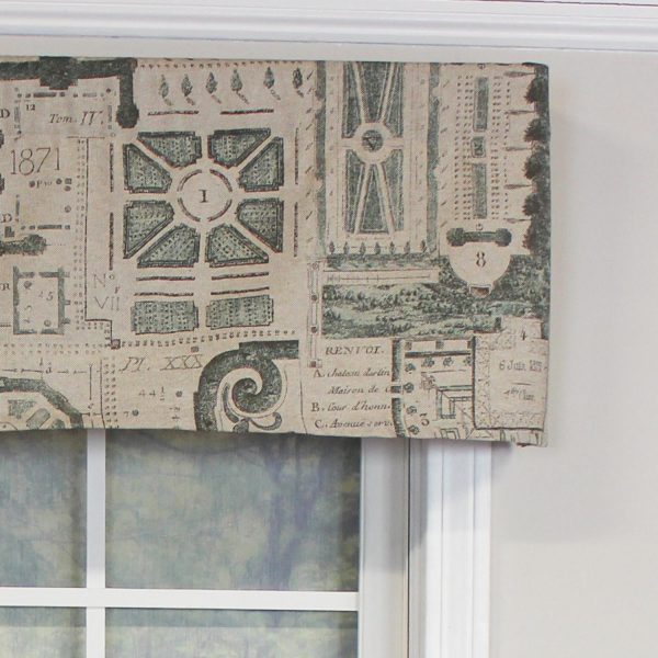 RLF Home Le Jardin Tailored 100% Cotton with Fully Lined 3 Rod Pocket Valnance for Windows 50 x 14 - 图片 8