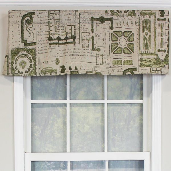 RLF Home Le Jardin Tailored 100% Cotton with Fully Lined 3 Rod Pocket Valnance for Windows 50 x 14 - 图片 10