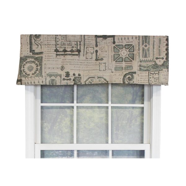RLF Home Le Jardin Tailored 100% Cotton with Fully Lined 3 Rod Pocket Valnance for Windows 50 x 14 - 图片 6