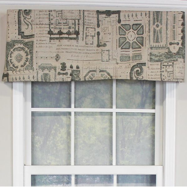 RLF Home Le Jardin Tailored 100% Cotton with Fully Lined 3 Rod Pocket Valnance for Windows 50 x 14 - 图片 11