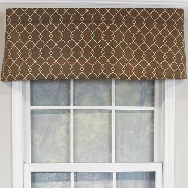RLF Home Chippendale Tailored 100% Cotton with Fully Lined 3 Rod Pocket Valnance for Windows 50 x 14 Café - 图片 5