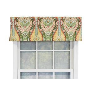 RLF Home Brassiere Tailored 100% Cotton with Fully Lined 3 Rod Pocket Valnance for Windows 50 x 14 Wild Berry