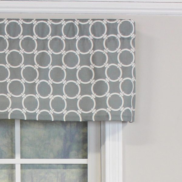 RLF Home Ringlets Tailored 100% Cotton with Fully Lined 3 Rod Pocket Valnance for Windows 50 x 14 Gray - 图片 3