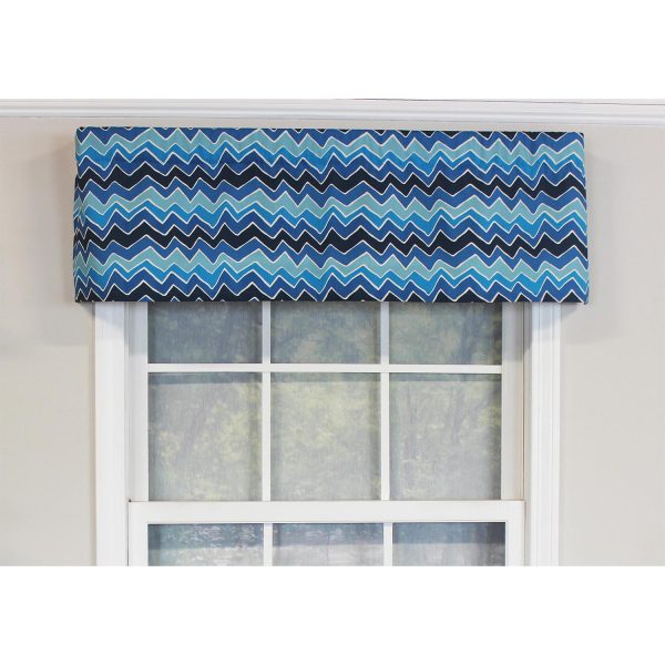RLF Home See Saw Tailored 100% Cotton with Fully Lined 3 Rod Pocket Valnance for Windows 50 x 14 - 图片 2