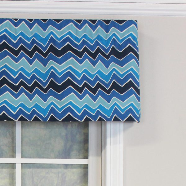 RLF Home See Saw Tailored 100% Cotton with Fully Lined 3 Rod Pocket Valnance for Windows 50 x 14 - 图片 3