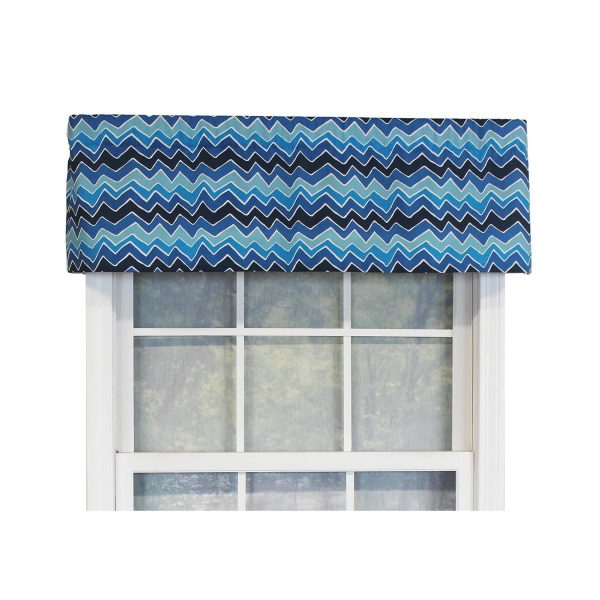 RLF Home See Saw Tailored 100% Cotton with Fully Lined 3 Rod Pocket Valnance for Windows 50 x 14