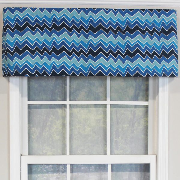 RLF Home See Saw Tailored 100% Cotton with Fully Lined 3 Rod Pocket Valnance for Windows 50 x 14 - 图片 6