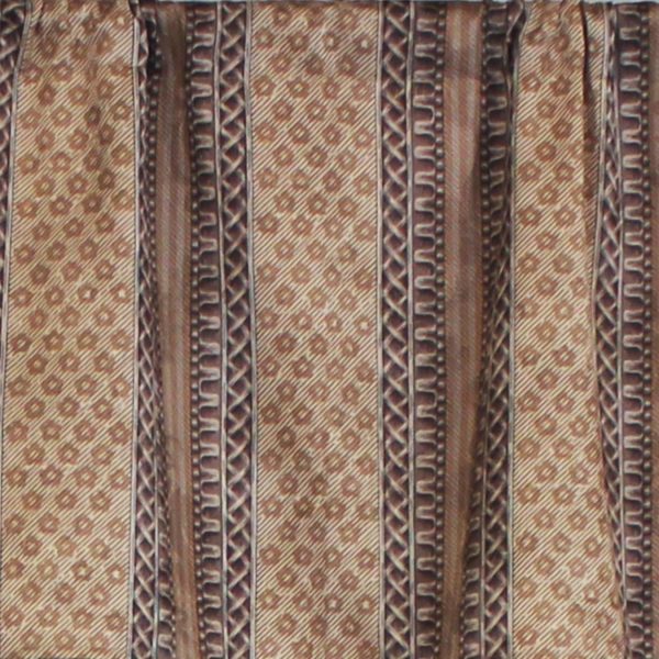 RLF Home Spice Stripe Tailored 100% Cotton with Fully Lined 3 Rod Pocket Valnance for Windows 50 x 14 Mulberry - 图片 4